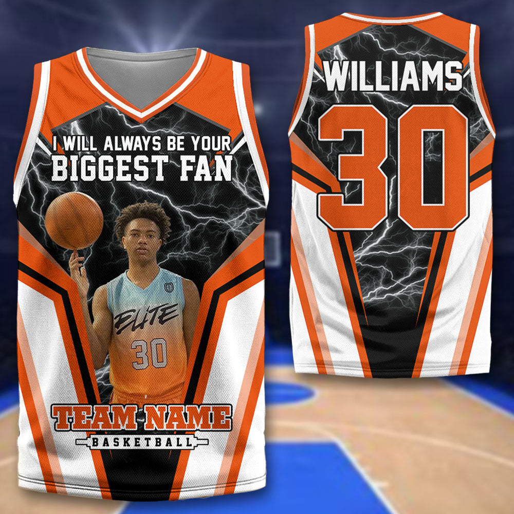 I Will Always Be Your Biggest Fan Personalized All Over Print Basketball Jersey For Basketball Mom Grandma Sport Family Na02 Pt99