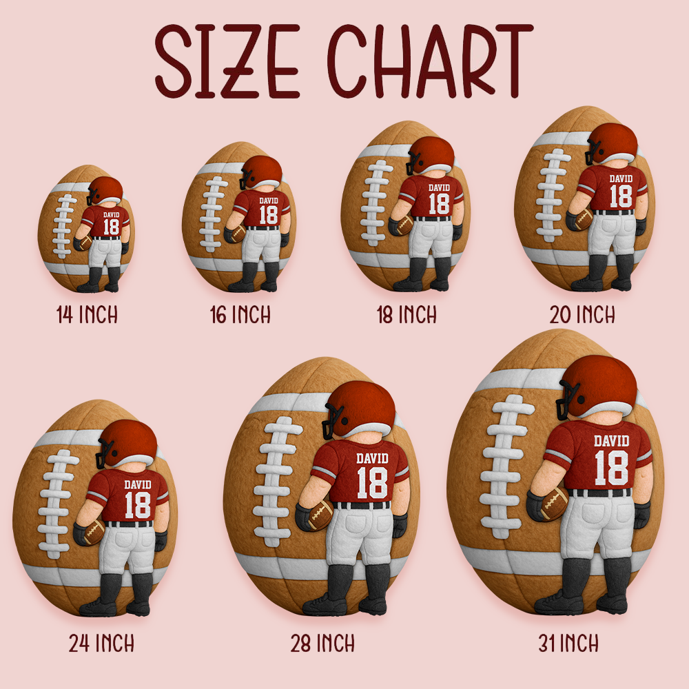 American Football Ugly Plush Pillow Personalized Gift For Football Players Nh00