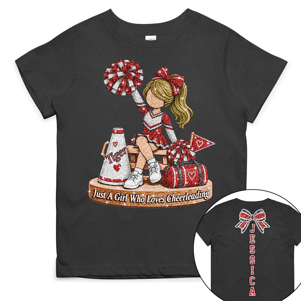 Custom Just A Girl Who Loves Cheerleading Shirt, Cheer Team Senior Night Gift L0411 Hv01