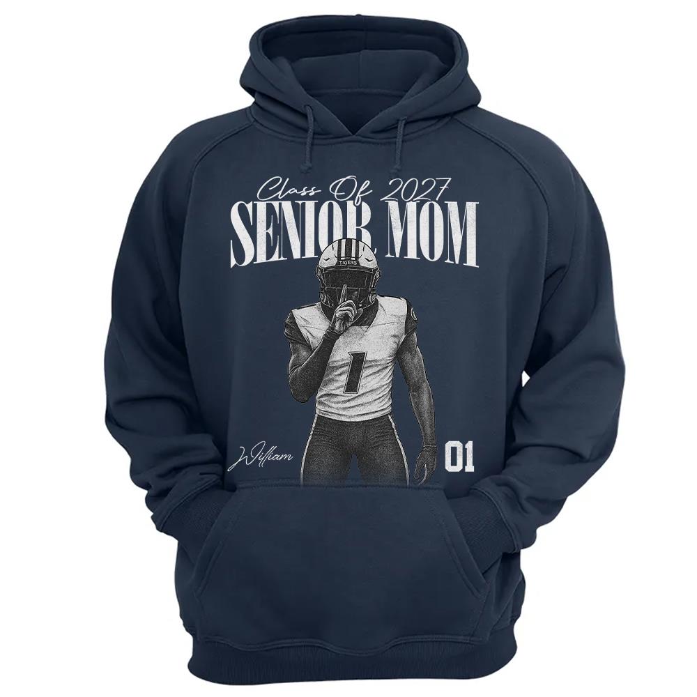 Personalized Senior Mom Shirt, Custom Sports Mom Gameday Shirt Proud Family Gift T1807 Hv01