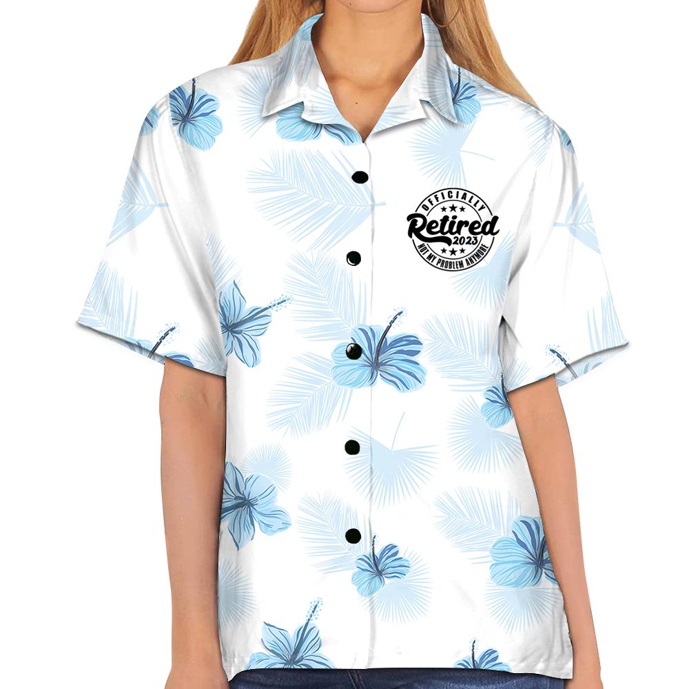 The Queen Has Retired - Personalized Hibiscus Hawaiian Shirt Retirement Gift For Grandma Ph99 Nh00