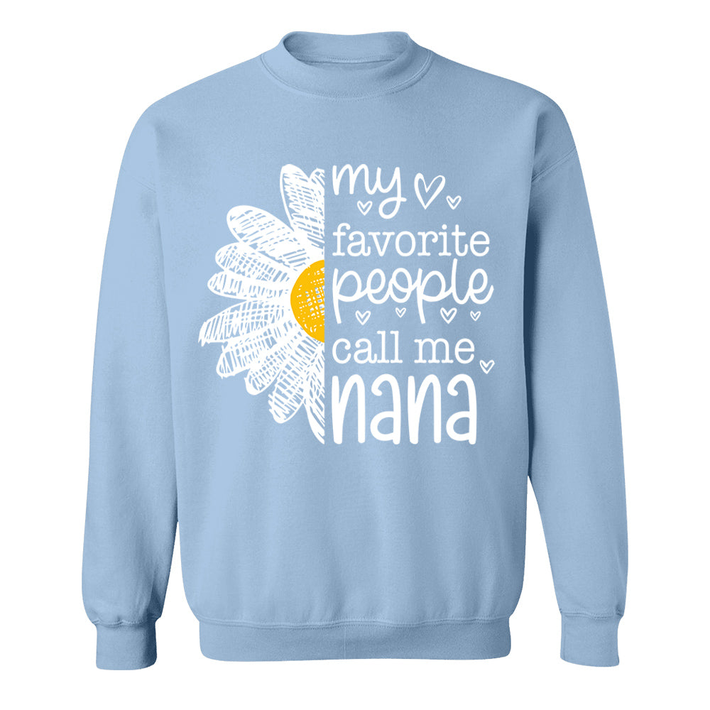 Personalized My Favorite People Call Me Grandma Flower Patchwork Shirt, Custom Kids Names Nana Mimi Gigi T24