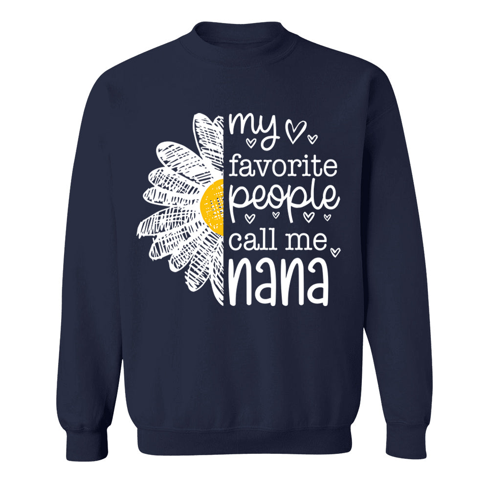 Personalized My Favorite People Call Me Grandma Flower Patchwork Shirt, Custom Kids Names Nana Mimi Gigi T24