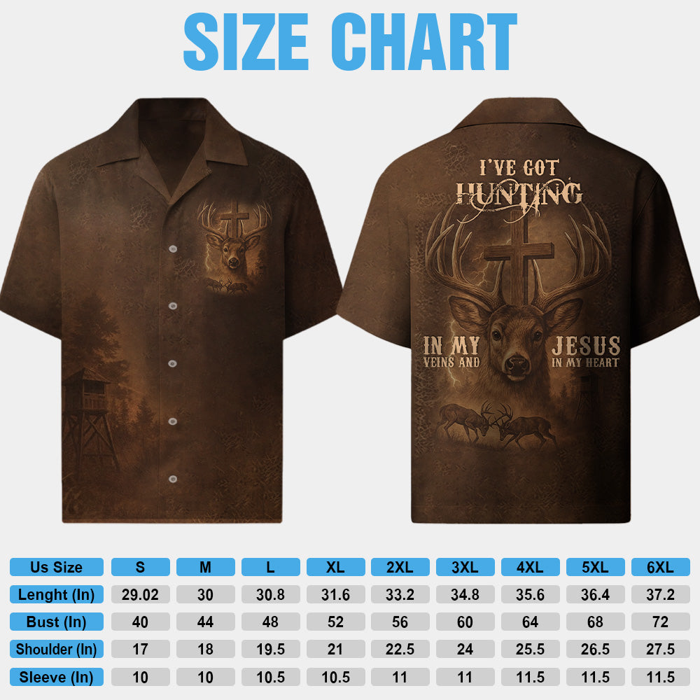 I've Got Hunting In My Veins And Jesus In My Heart Hawaiian Shirt Li29