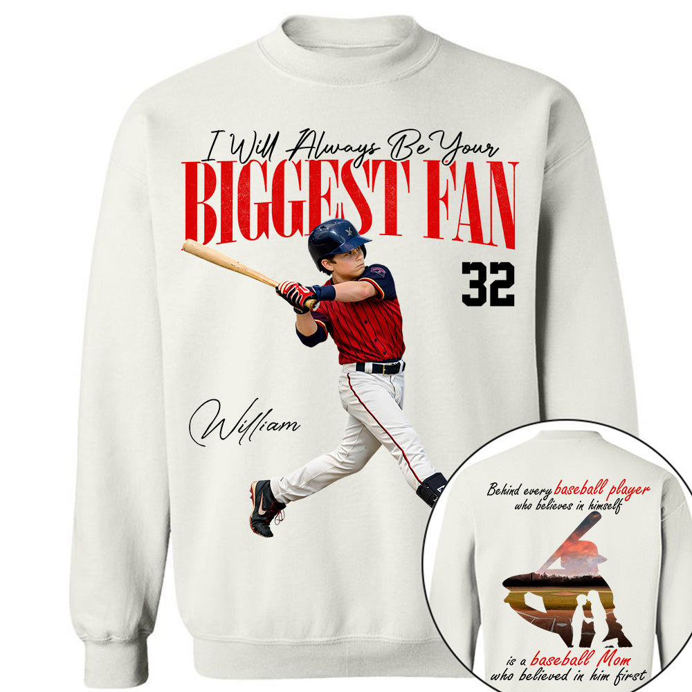 Personalized Baseball Mom Shirt – Behind Every Baseball Player - Custom Photo Baseball Player Shirt - Gift For Baseball Lover T1807 Li29