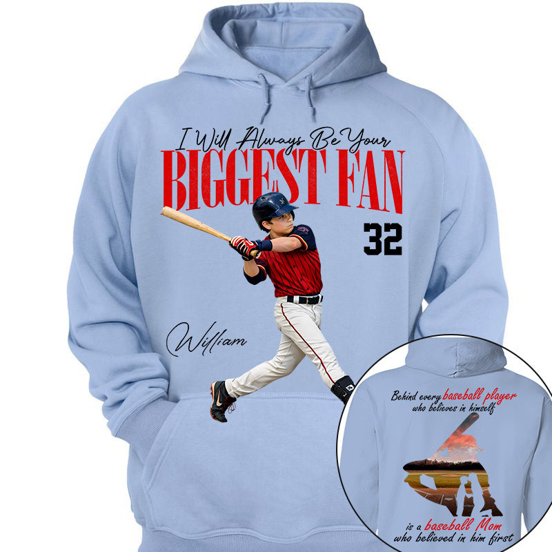 Personalized Baseball Mom Shirt – Behind Every Baseball Player - Custom Photo Baseball Player Shirt - Gift For Baseball Lover T1807 Li29