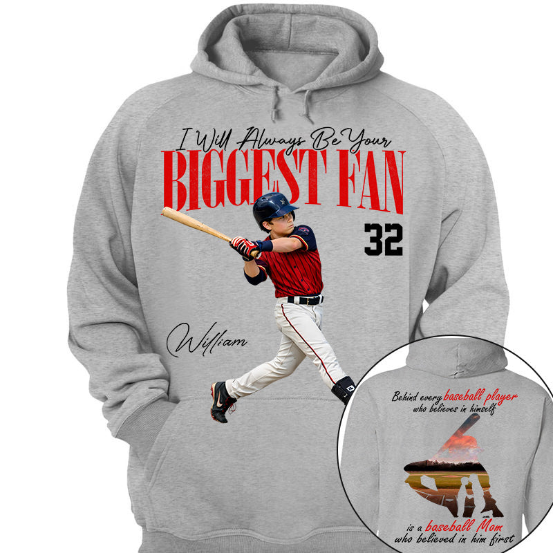 Personalized Baseball Mom Shirt – Behind Every Baseball Player - Custom Photo Baseball Player Shirt - Gift For Baseball Lover T1807 Li29