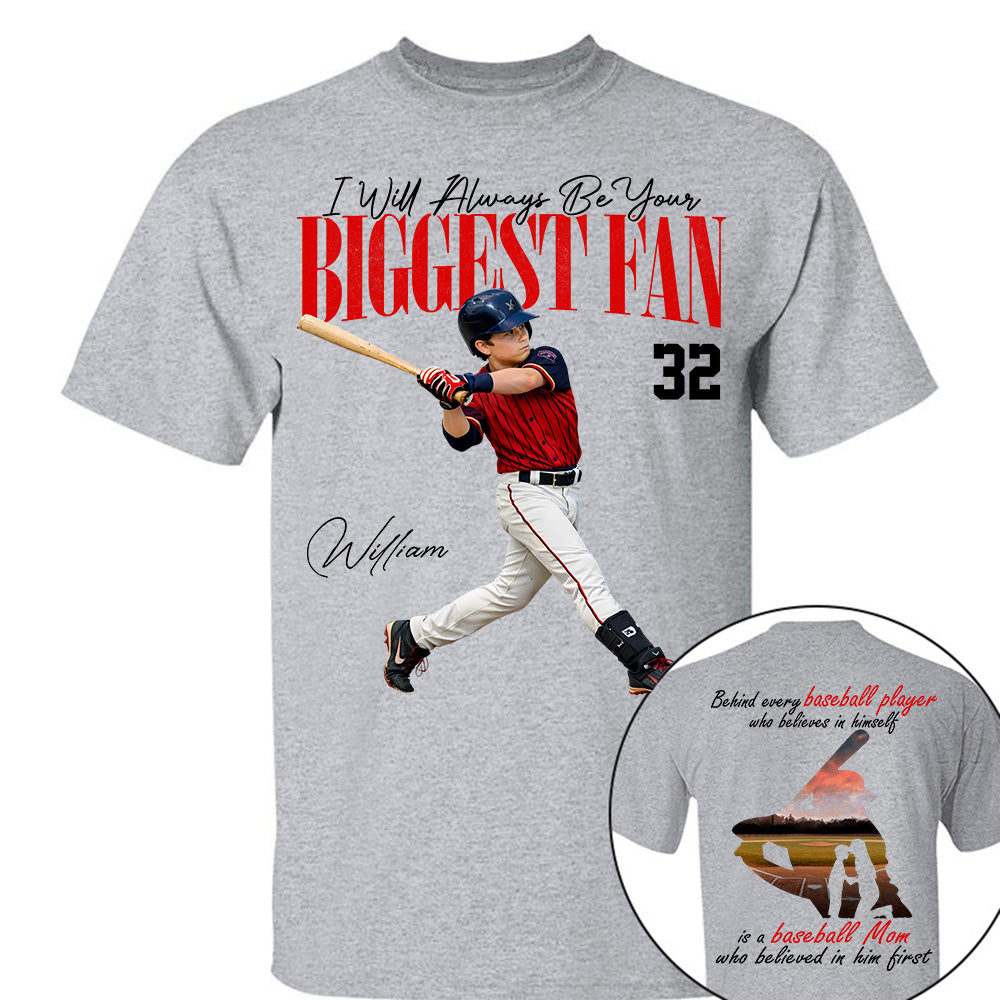 Personalized Baseball Mom Shirt – Behind Every Baseball Player - Custom Photo Baseball Player Shirt - Gift For Baseball Lover T1807 Li29