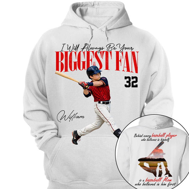 Personalized Baseball Mom Shirt – Behind Every Baseball Player - Custom Photo Baseball Player Shirt - Gift For Baseball Lover T1807 Li29