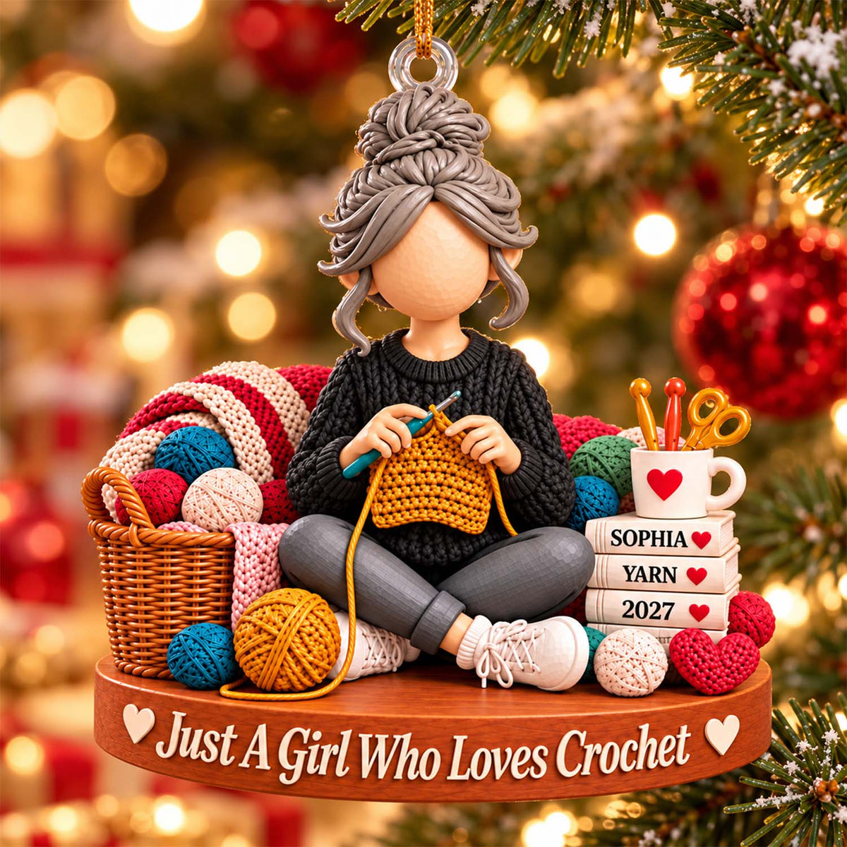 Custom Just A Girl Who Loves Crochet Knitting, Crochet Lover Gift, Gift For Knitter L0411 Pt99