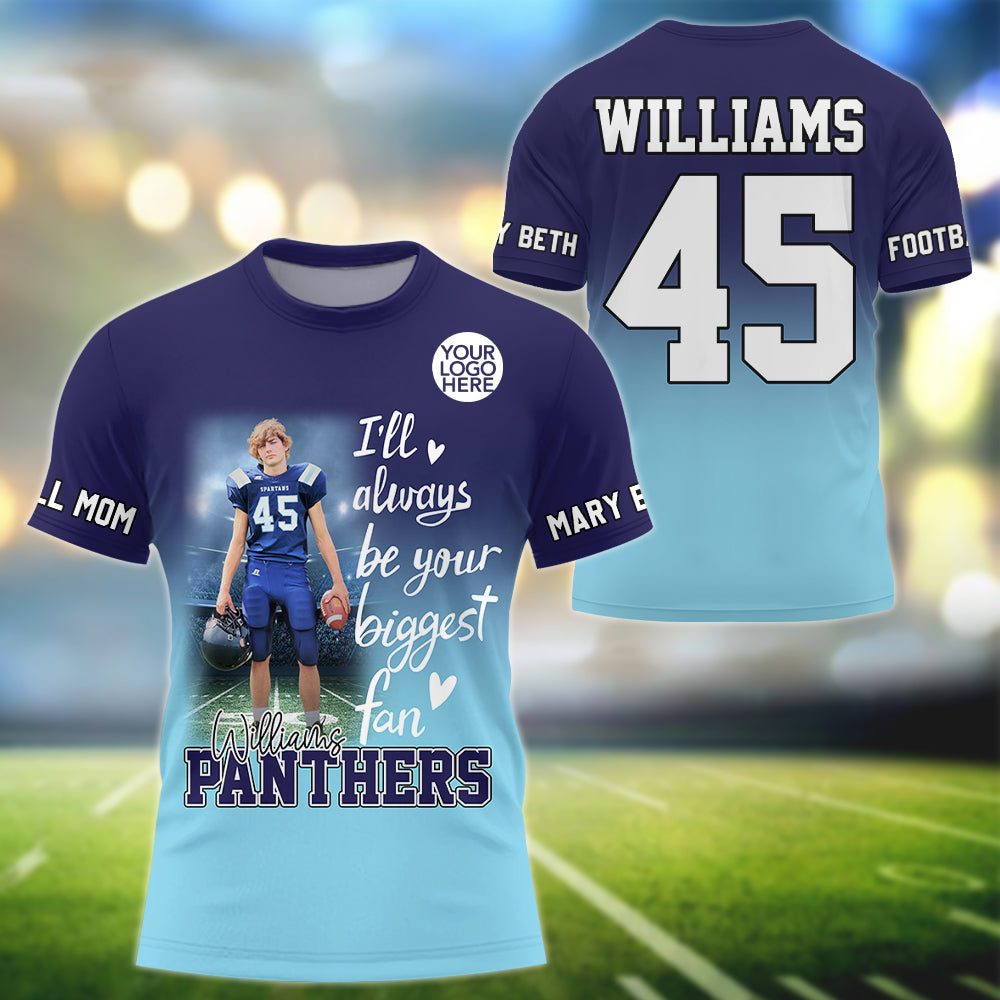 I Will Always Be Your Biggest Fan Personalized All Over Print Shirt For Football Mom Grandma Sport Family Na02 Hv01