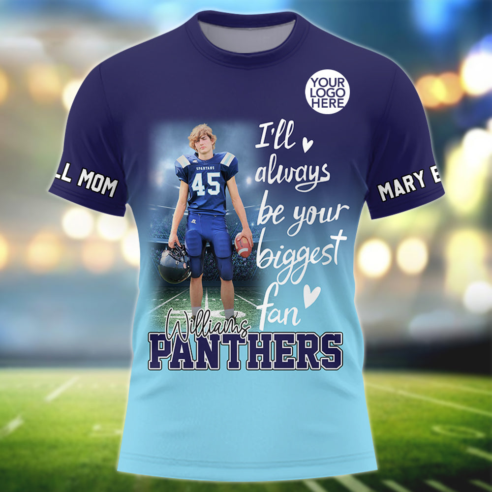 I Will Always Be Your Biggest Fan Personalized All Over Print Shirt For Football Mom Grandma Sport Family Na02 Hv01