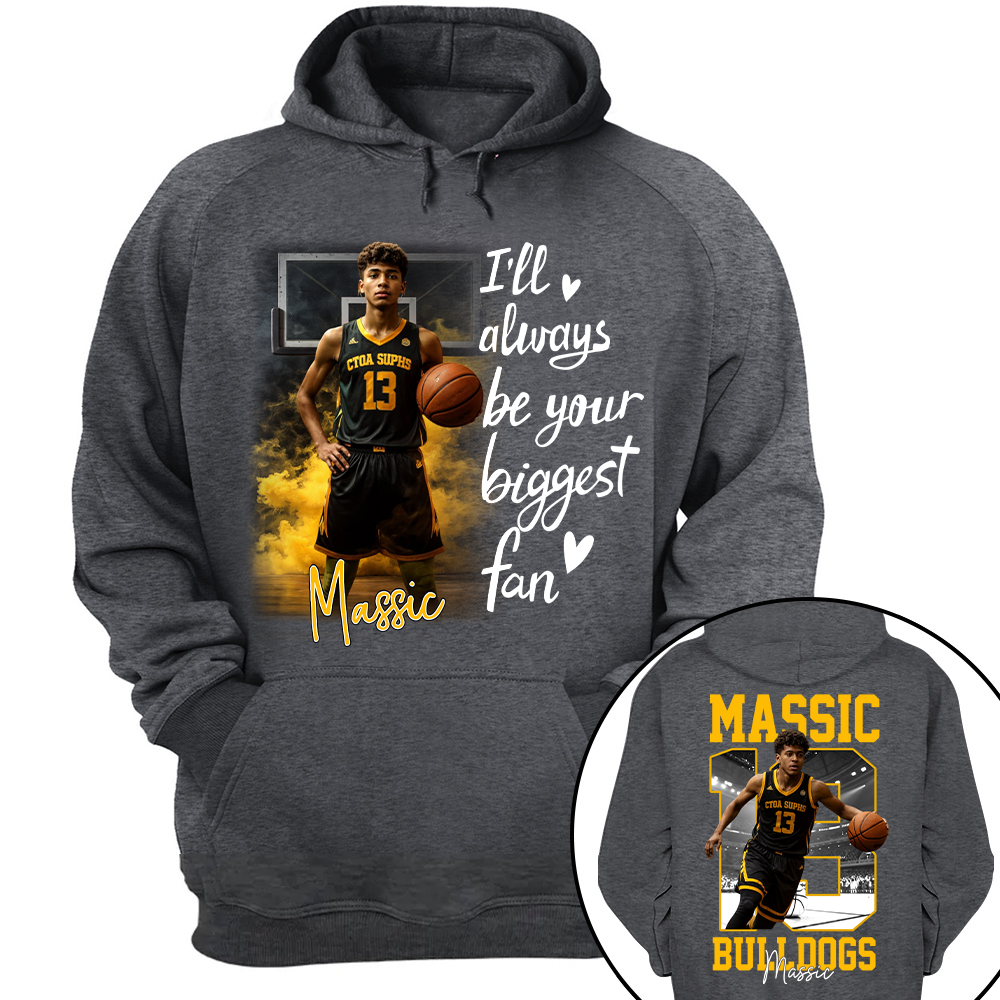 I'll Be Your Biggest Fan Personalize Basketball Shirt Gift For Basketball Mom Grandma Sport Family T1807
