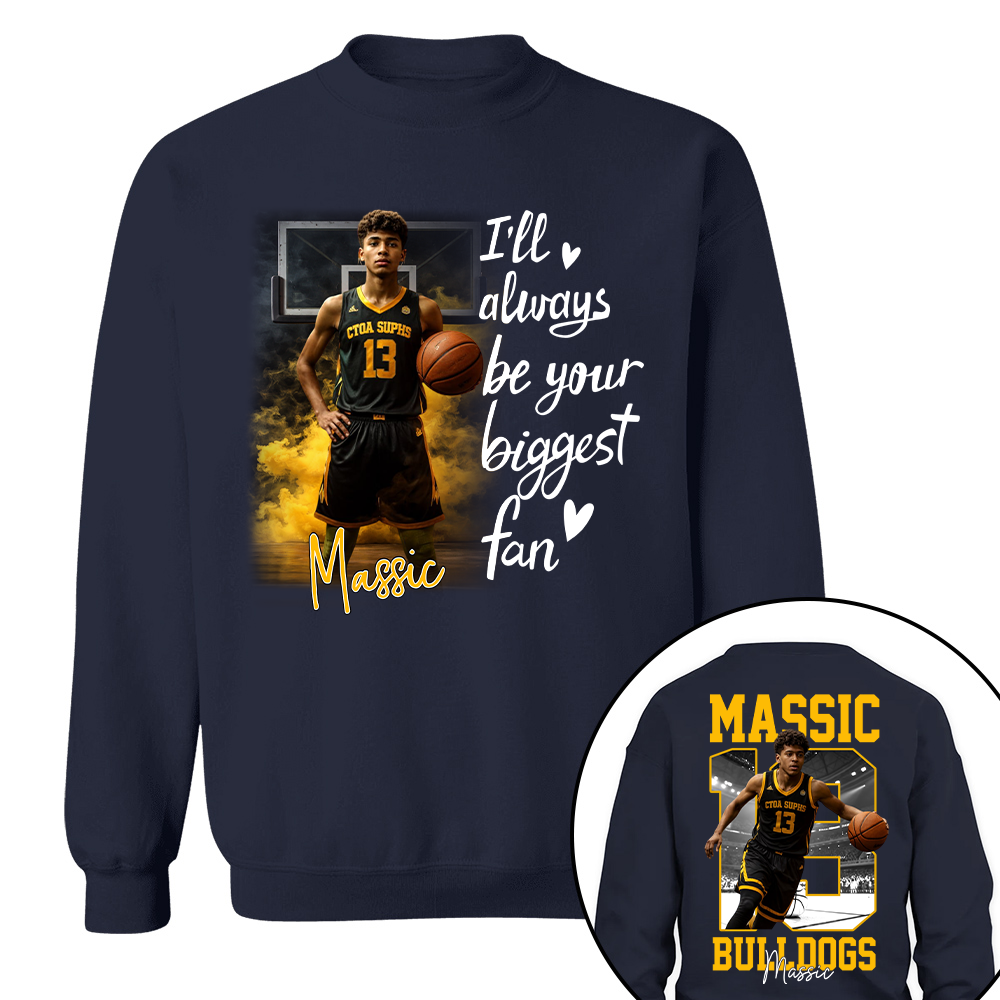 I'll Be Your Biggest Fan Personalize Basketball Shirt Gift For Basketball Mom Grandma Sport Family T1807