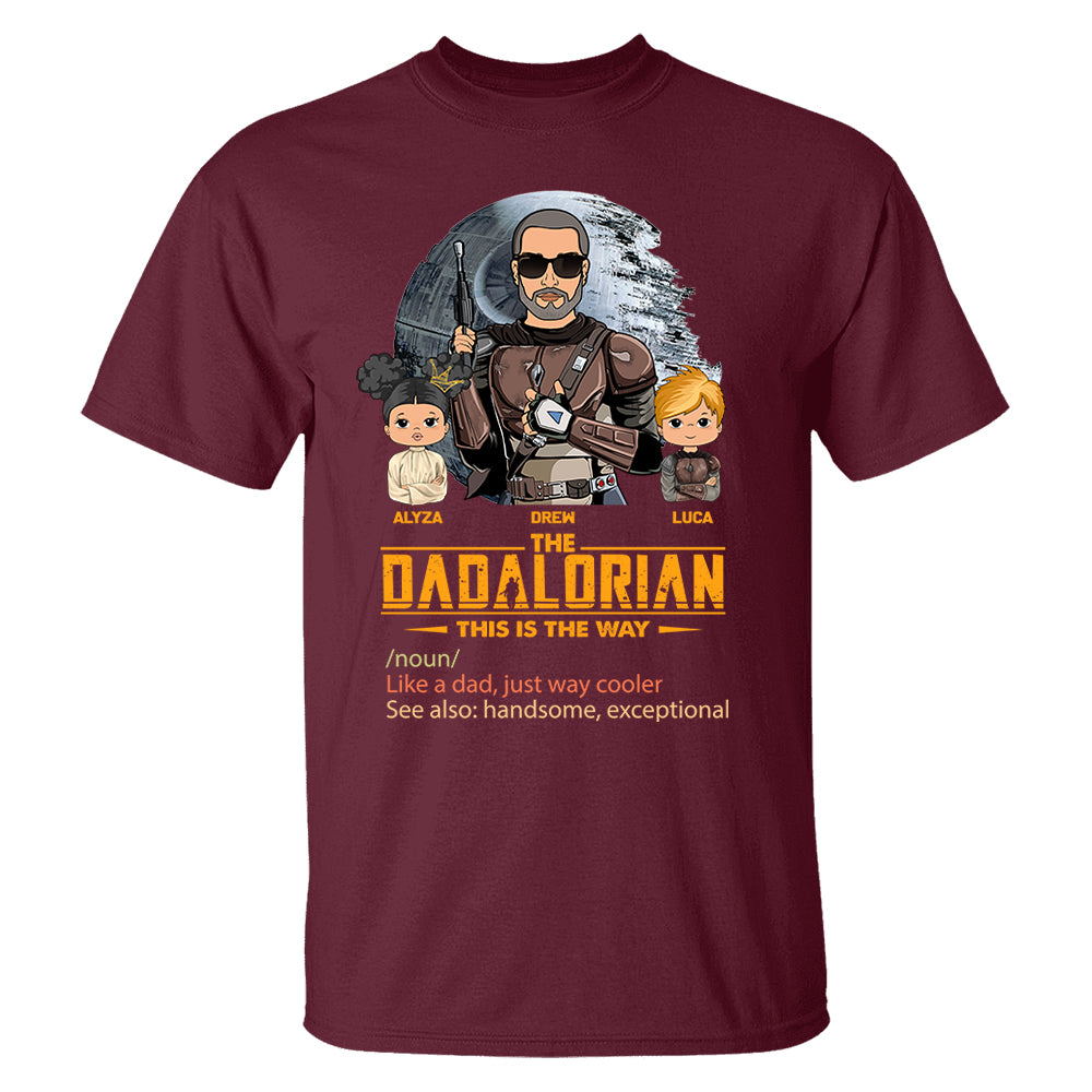 The Dadalorian This Is The Way, Custom Shirt for Dad, Personalized Father's Day Gift T1807 pt99