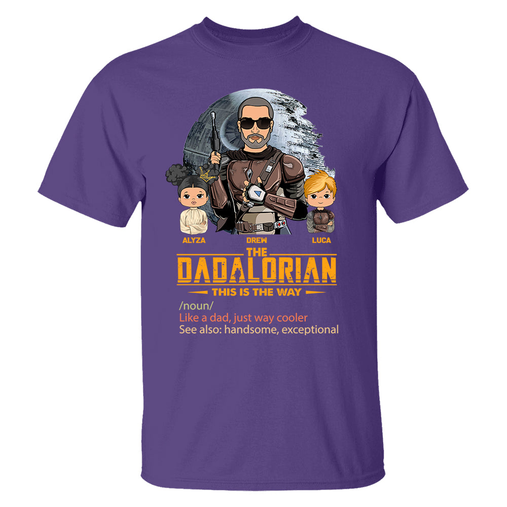 The Dadalorian This Is The Way, Custom Shirt for Dad, Personalized Father's Day Gift T1807 pt99