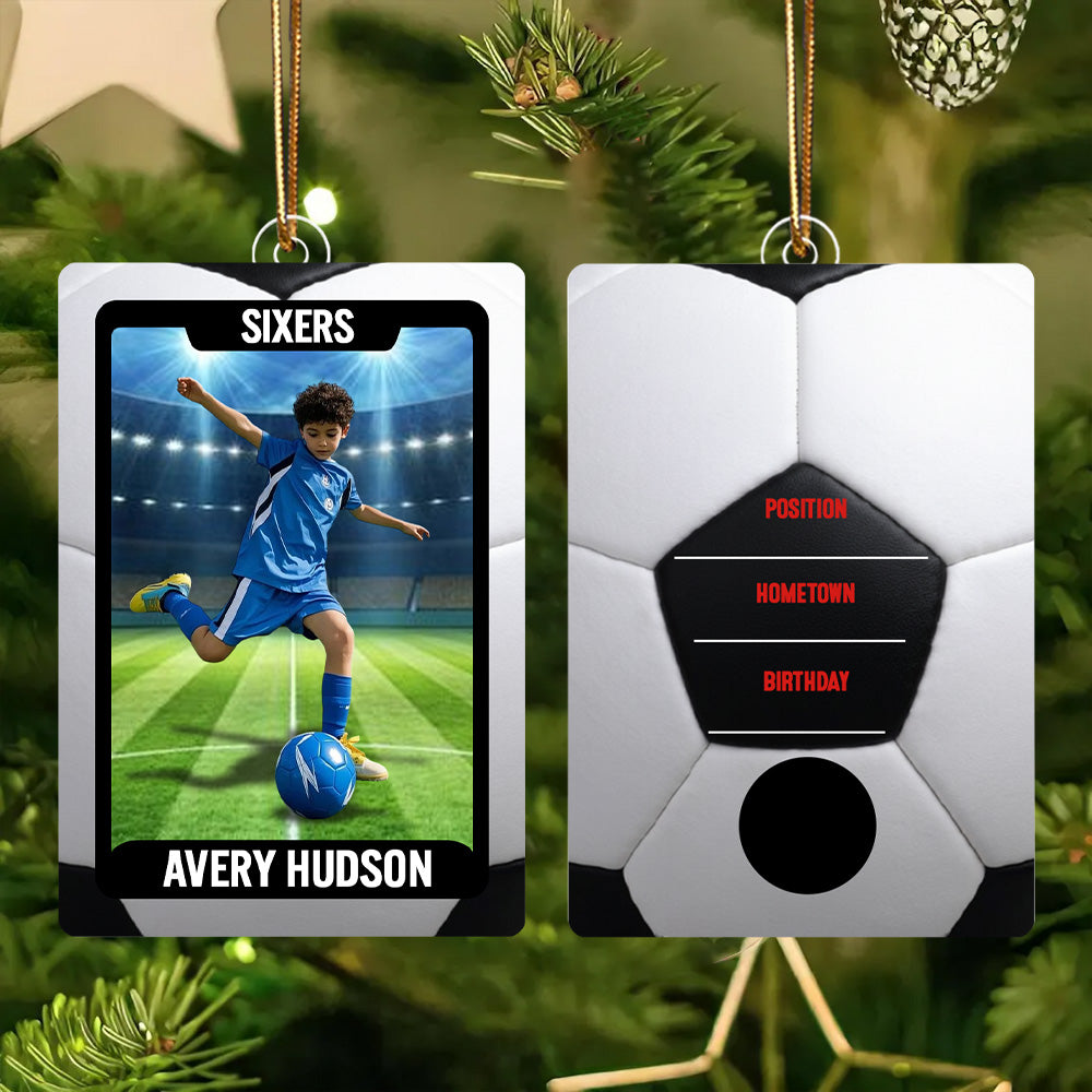 Soccer Card - Personalized Acrylic Ornament - Custom Photo Gift For Soccer Player T1807 TH23