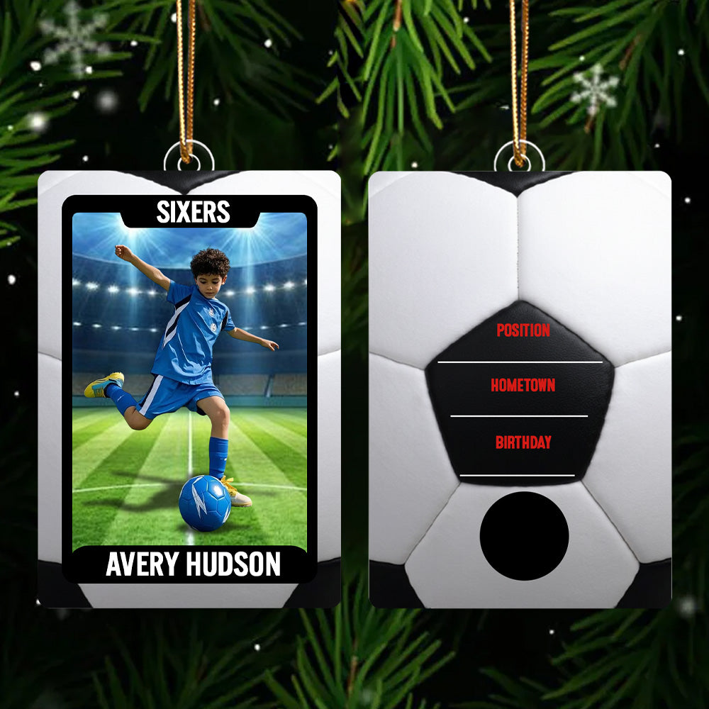 Soccer Card - Personalized Acrylic Ornament - Custom Photo Gift For Soccer Player T1807 TH23