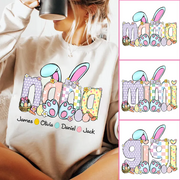 Personalized Easter GiGi Shirt, Custom Gift For Nickname and Kids Names T1807
