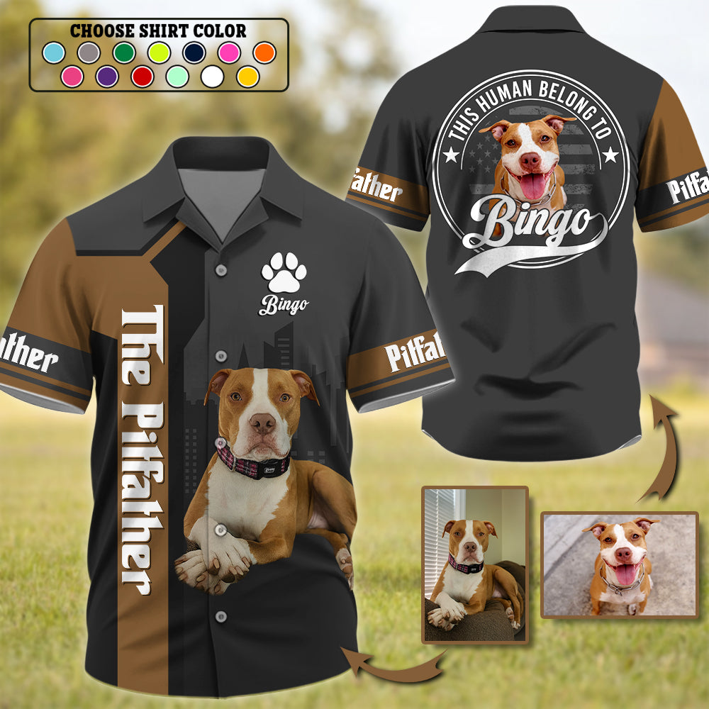 This Human Belong To - Custom Photo Dog Hawaiian Shirt - Gift for Dog Lover A2110 Vr2