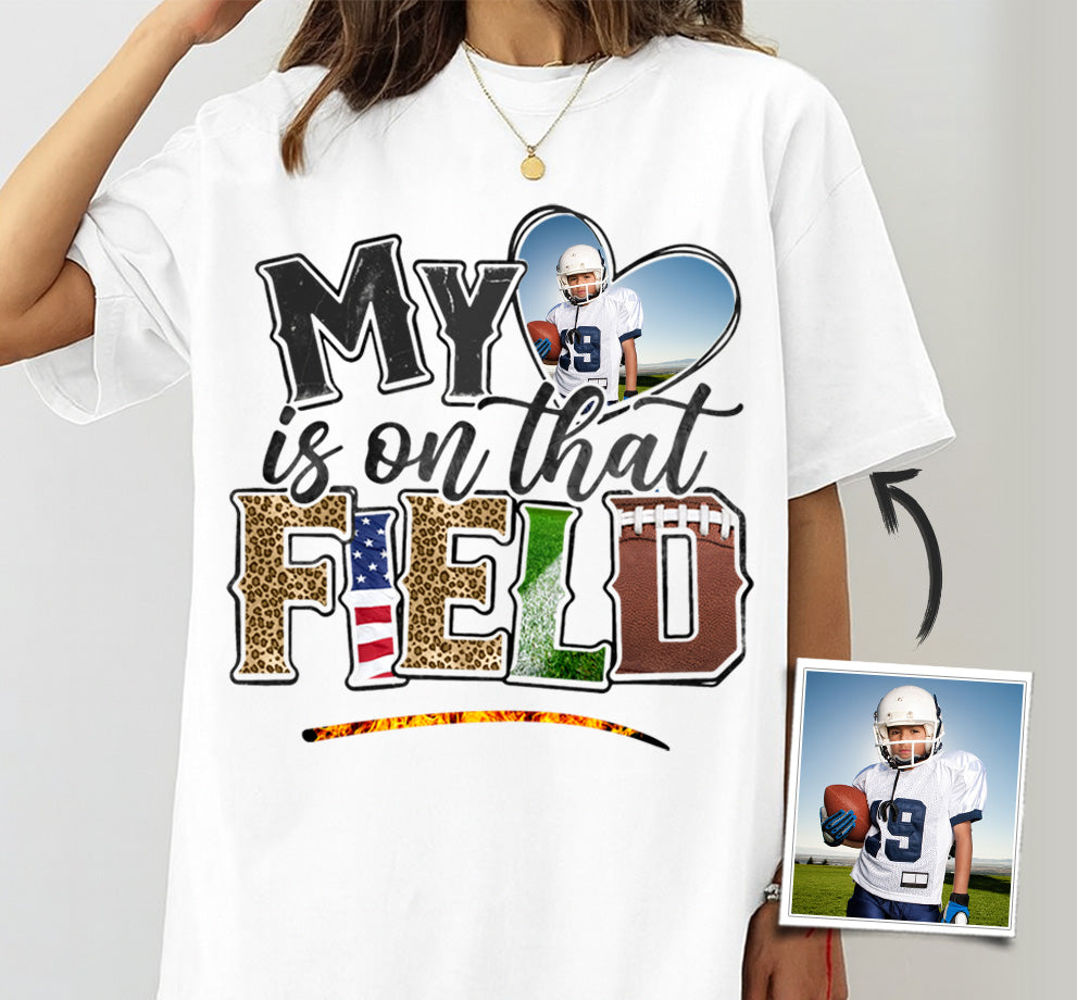 My Love Is on that Field Personalized Shirt For Football Mom