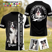 Never Walk Alone, Custom Photo Dog Shirt, Gift For Dog Lover T1807