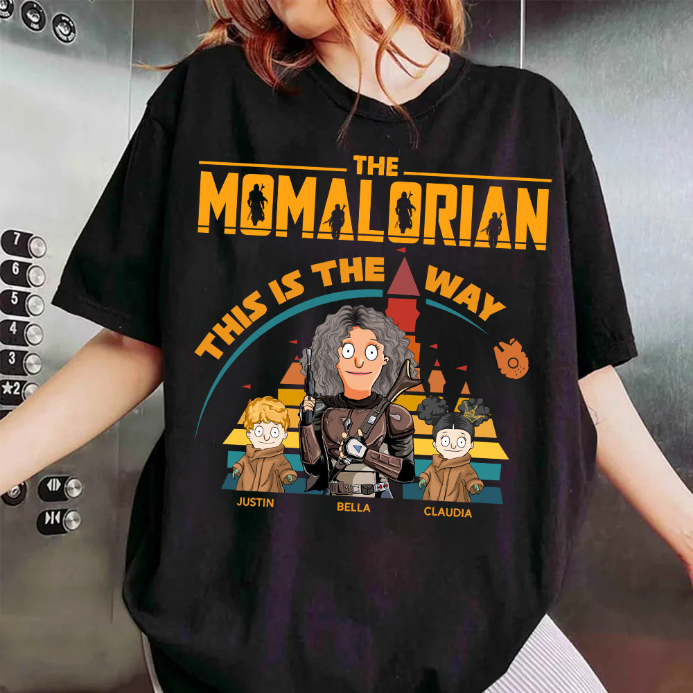 The Momalorian This Is The Way - Personalized Shirt For Mom Dad