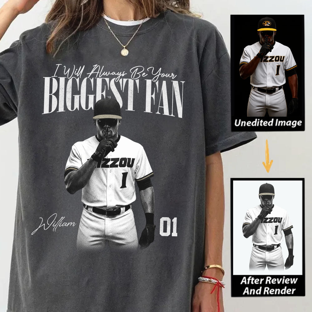 I'll Always Be Your Biggest Fan - Washed Tee Retro Bootleg Shirt For Baseball Players NA04