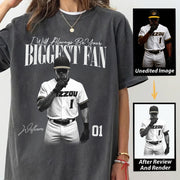 I'll Always Be Your Biggest Fan - Washed Tee Retro Bootleg Shirt For Baseball Players NA04