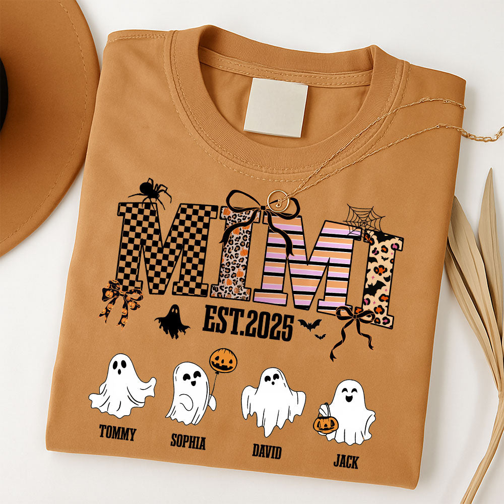 Spooky Grandma Shirt - Personalized Autumn Family Gifts NA04