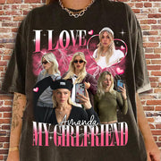I Love My Girlfriend Shirt Custom Photo, Valentine Gift I Love My Girlfriend Custom Picture, Girlfriend Bootleg Tee Shirt, 90s Bootleg Shirt
