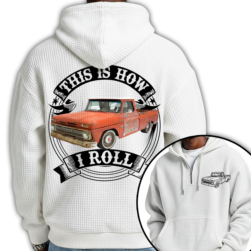 I'm Not Old I'm Classic Trucker Chevy C10 Graphic Personalized Car's Photo Quarter Zip Hoodie Hv01