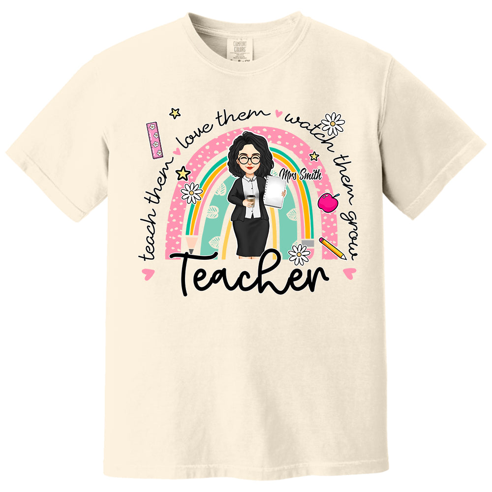 Teacher Love Inspire - Back To School Personalized Shirt - Custom Job Titles NA04 Dng11
