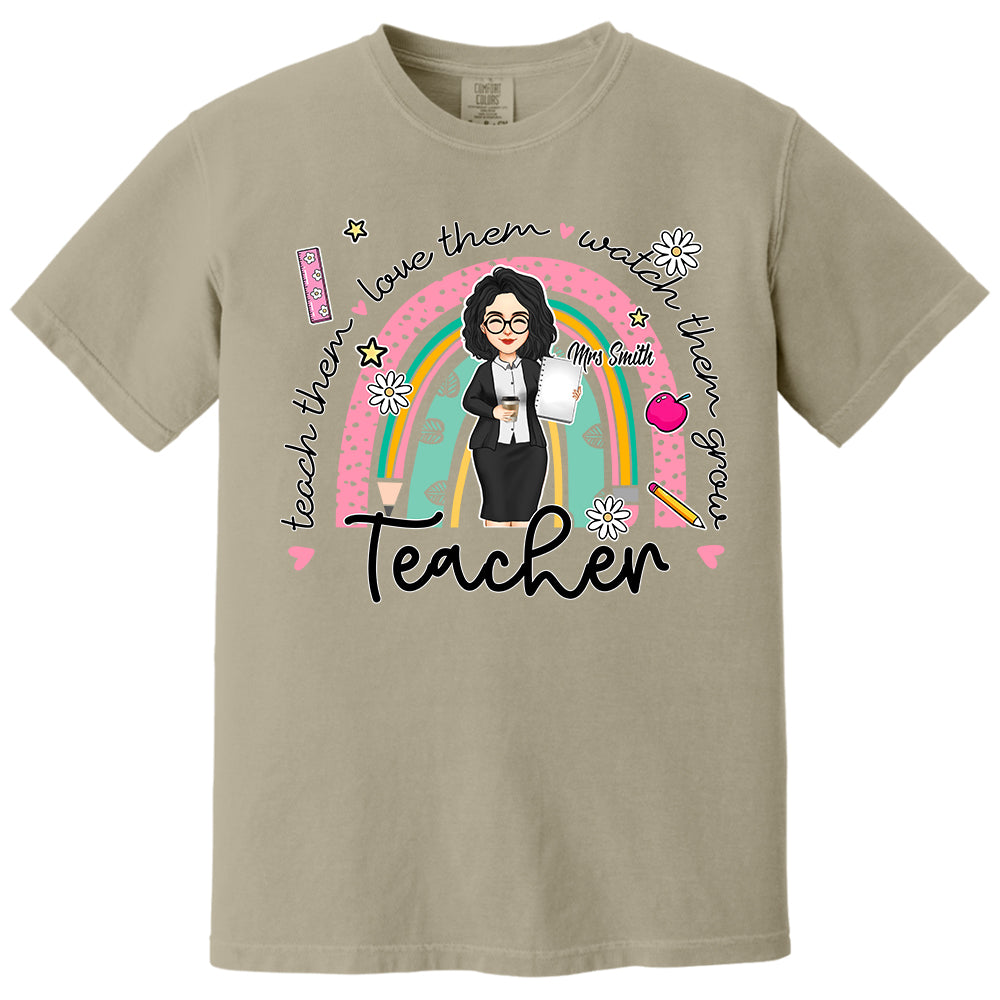 Teacher Love Inspire - Back To School Personalized Shirt - Custom Job Titles NA04 Dng11