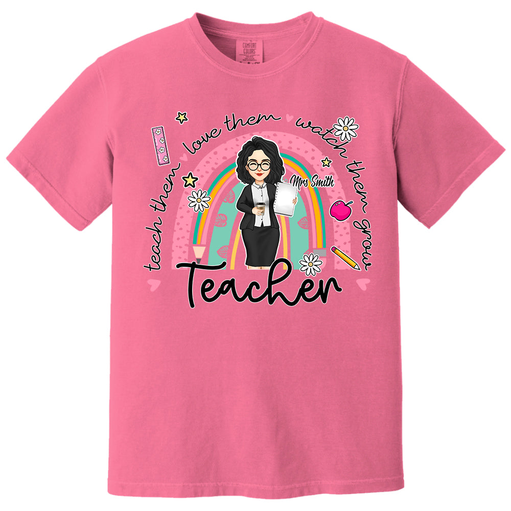 Teacher Love Inspire - Back To School Personalized Shirt - Custom Job Titles NA04 Dng11