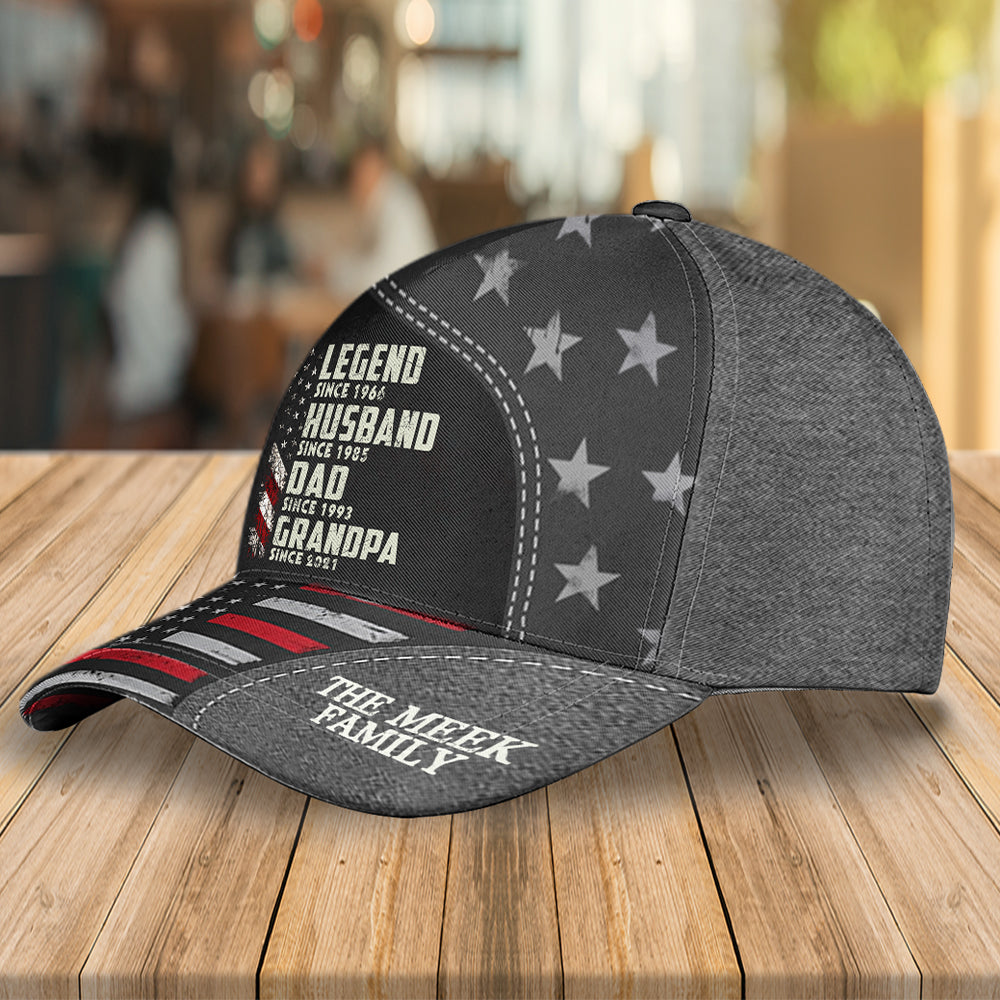 Legend Husband Dad Grandpa Since, Personalized Classic Cap, Gift For Father's Day T1807 Hv01