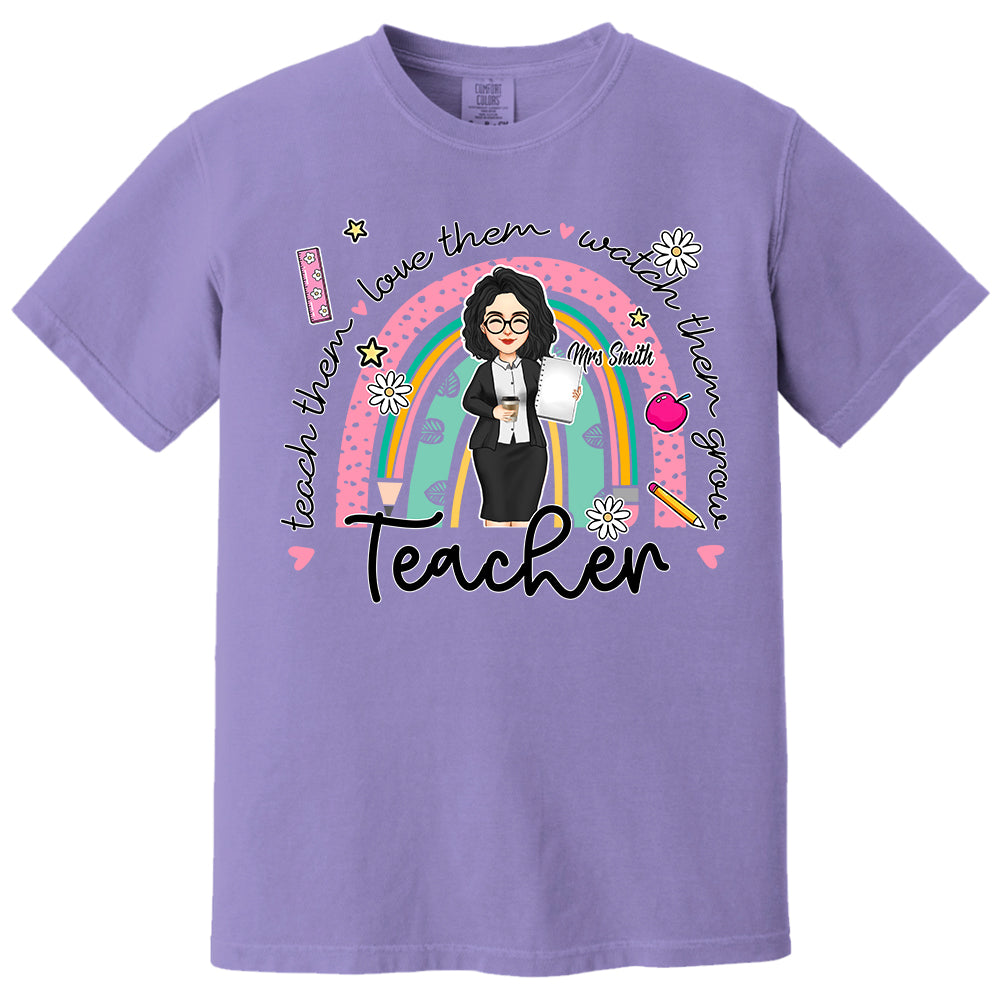 Teacher Love Inspire - Back To School Personalized Shirt - Custom Job Titles NA04 Dng11