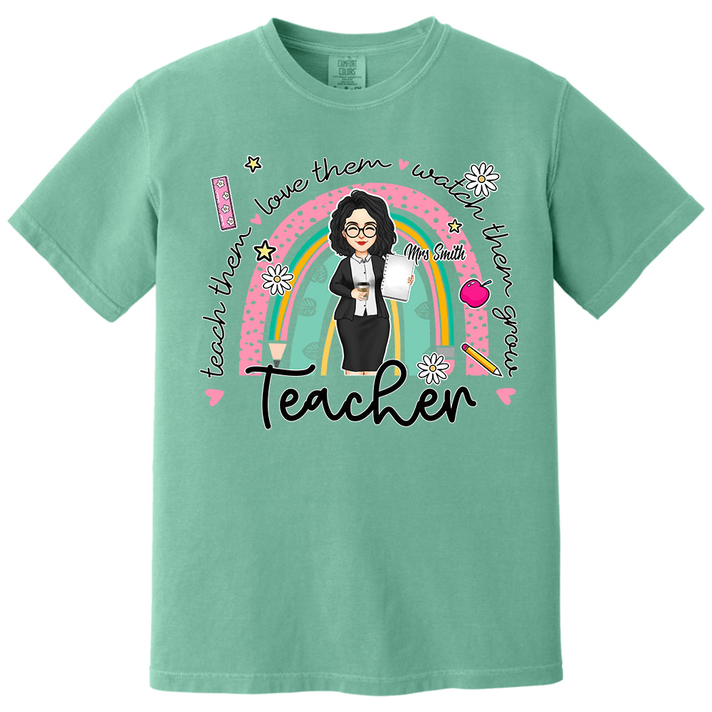 Teacher Love Inspire - Back To School Personalized Shirt - Custom Job Titles NA04 Dng11