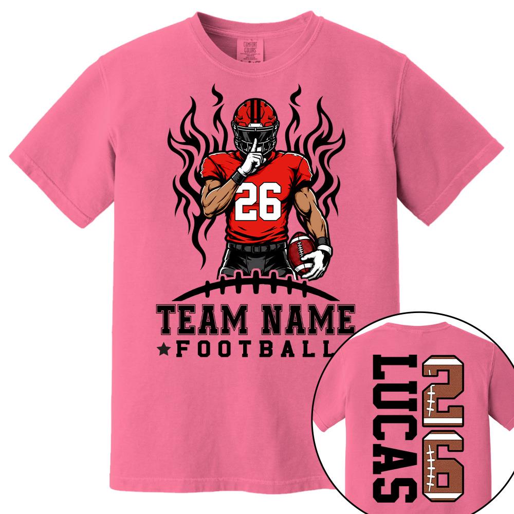 Personalized Team Football Shirt With Kids Name & Number Fall Football Season Shirt L0411 Hv01