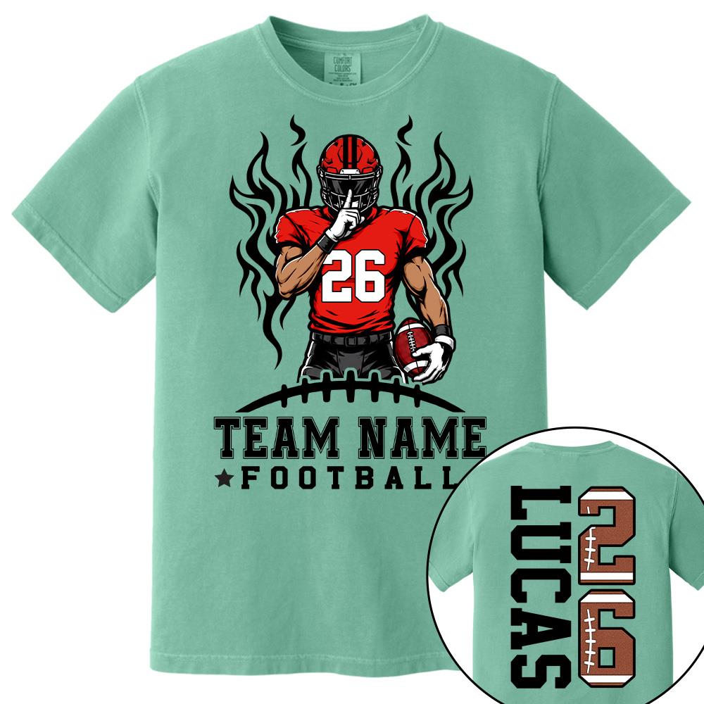 Personalized Team Football Shirt With Kids Name & Number Fall Football Season Shirt L0411 Hv01