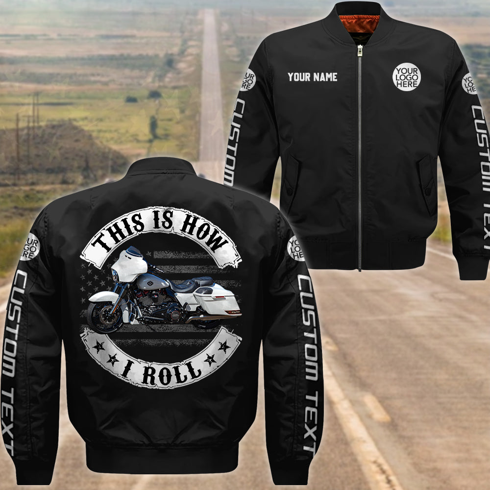 This Is How I Roll - Personalized Photo Leather Jacket For Biker A2110 Hv01