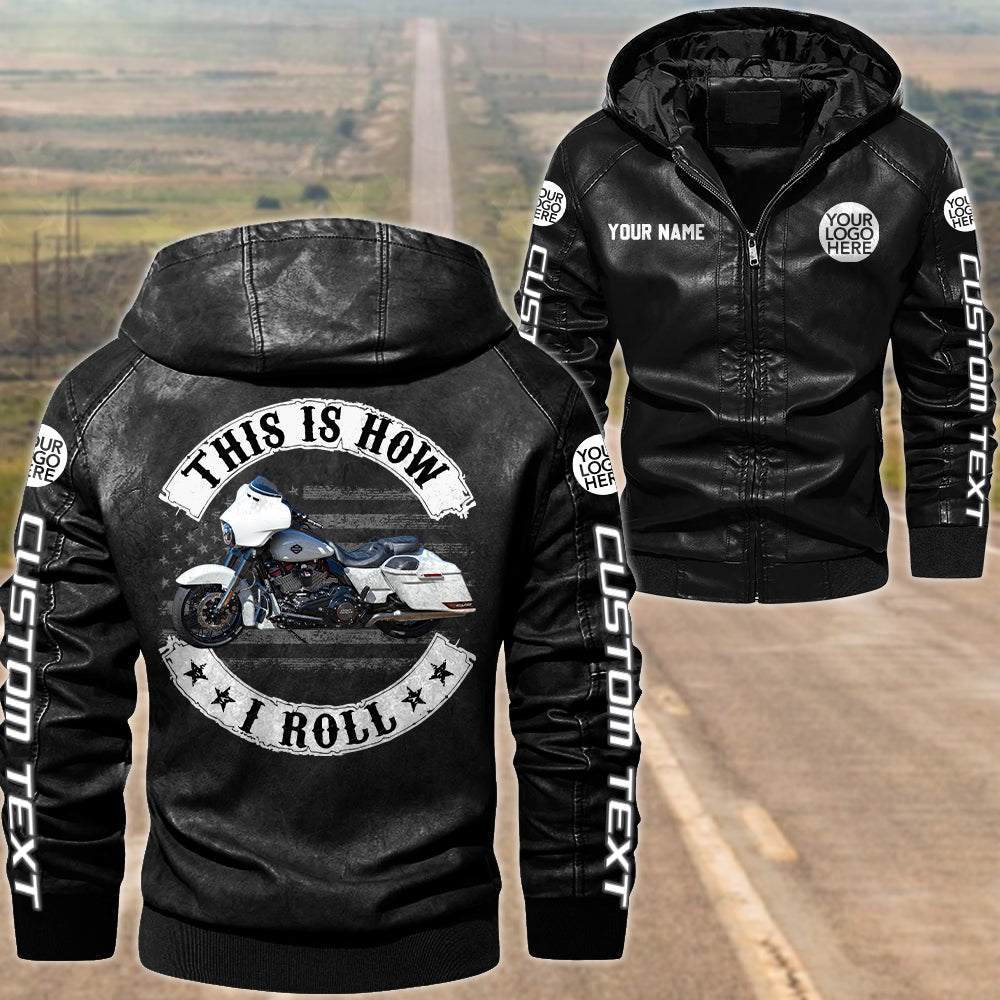 This Is How I Roll - Personalized Photo Leather Jacket For Biker A2110 Hv01