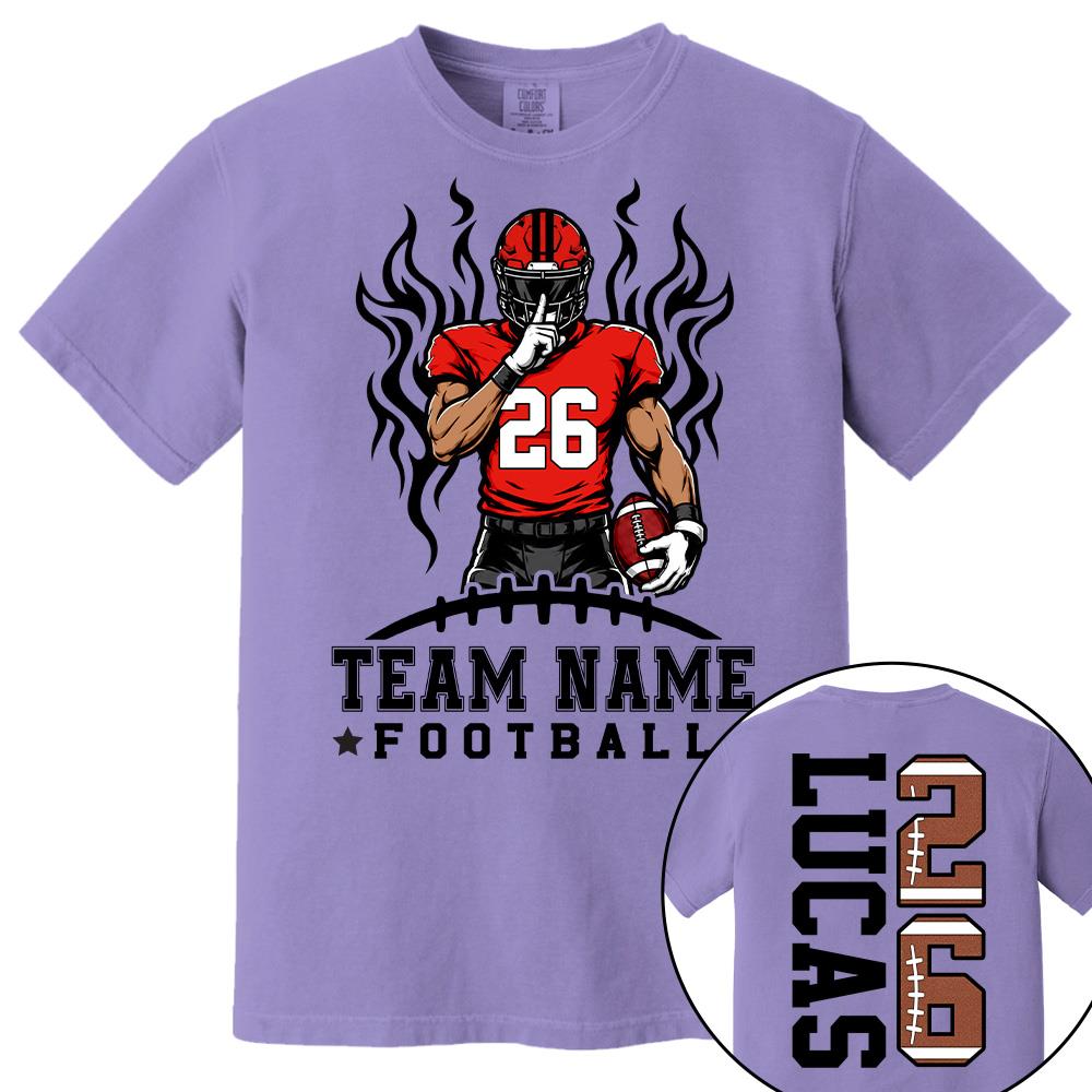 Personalized Team Football Shirt With Kids Name & Number Fall Football Season Shirt L0411 Hv01