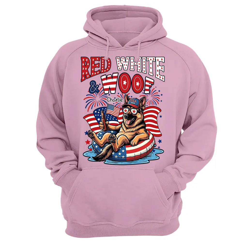 Red White Woof, Custom Photo Pet Shirt, America 250th Anniversary Gifts For Dog Cat Lovers, Dog Dad And Mom, Cat Owners T1807 Hv01