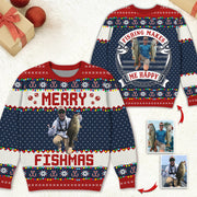Merry Fishmas - Just One More Cast I Promise - Custom Fishing Photo Ugly Sweater - Gift For Fishing Lovers A2110 Hv01