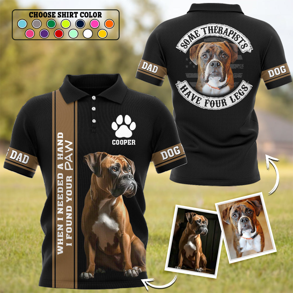 Some Therapists Have Four Legs, Personalized Shirt Custom Photo Gift For Dog Lovers T1807 Hv01