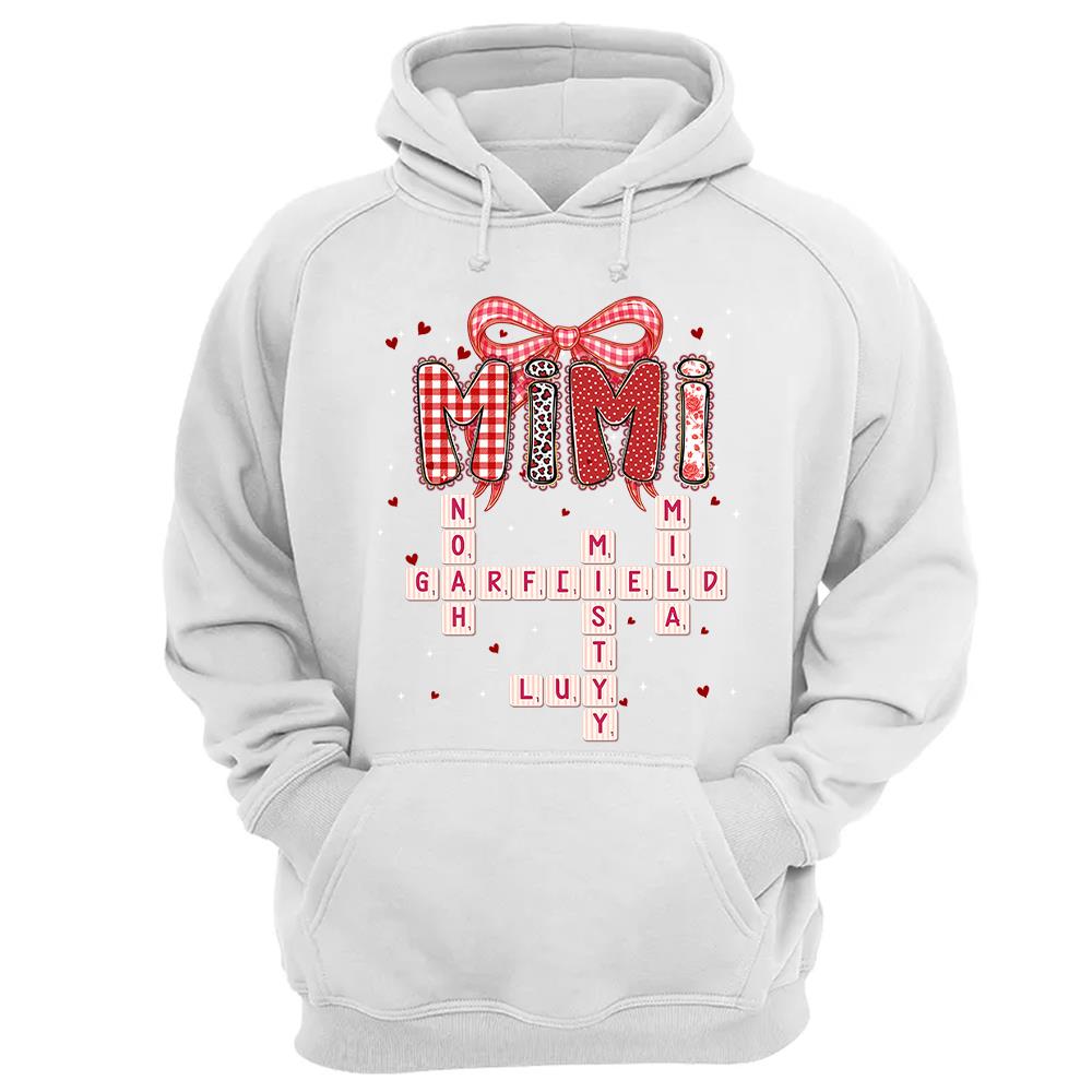 Personalized Mama Gigi Nana Crossword Valentine Shirt