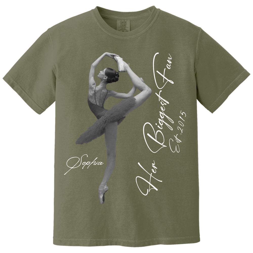 Her Biggest Fan - Washed Tee Retro Bootleg Shirt - Personalized Dance Shirt Gift For Dance Lovers T1807 Li29