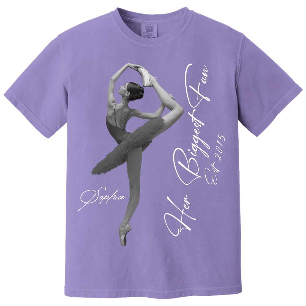 Her Biggest Fan - Washed Tee Retro Bootleg Shirt - Personalized Dance Shirt Gift For Dance Lovers T1807 Li29