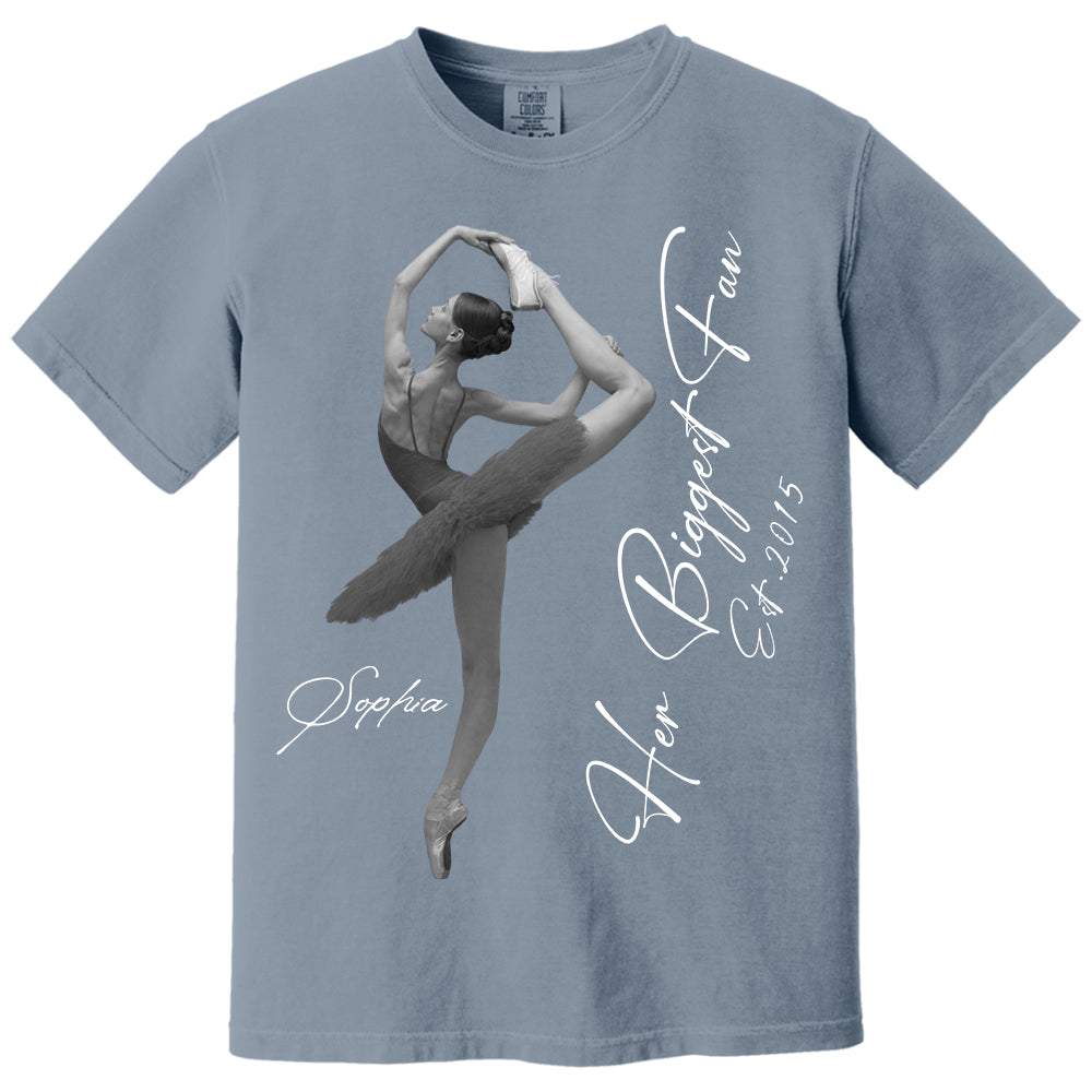 Her Biggest Fan - Washed Tee Retro Bootleg Shirt - Personalized Dance Shirt Gift For Dance Lovers T1807 Li29